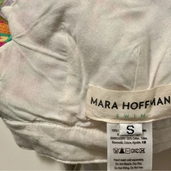 Mara Hoffman Floral Embroidered White Shorts and Tank (swim) set size 2 / Small - Picture 9 of 12